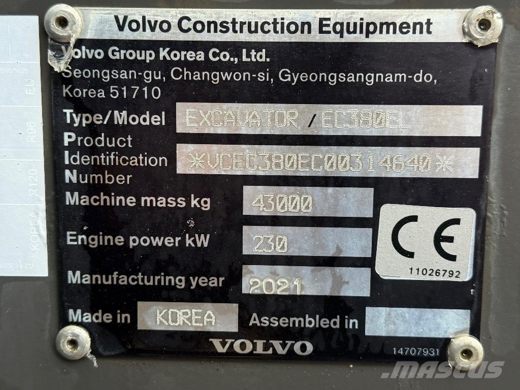 Volvo EC 380 EL 履帶式 挖土機/掘鑿機/挖掘機