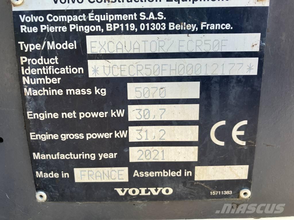 Volvo ECR 50 F 小型挖土機/掘鑿機<7t(小型挖掘機)