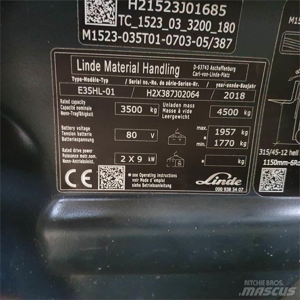 Linde E35HL 電動堆高機
