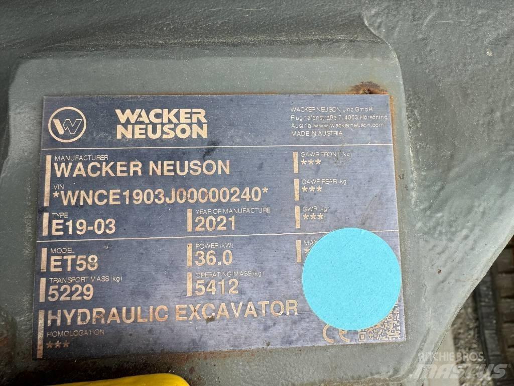 Wacker Neuson ET58 履帶式 挖土機/掘鑿機/挖掘機