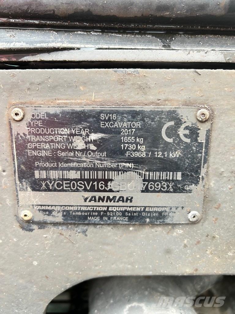 Yanmar SV 16 小型挖土機/掘鑿機<7t(小型挖掘機)