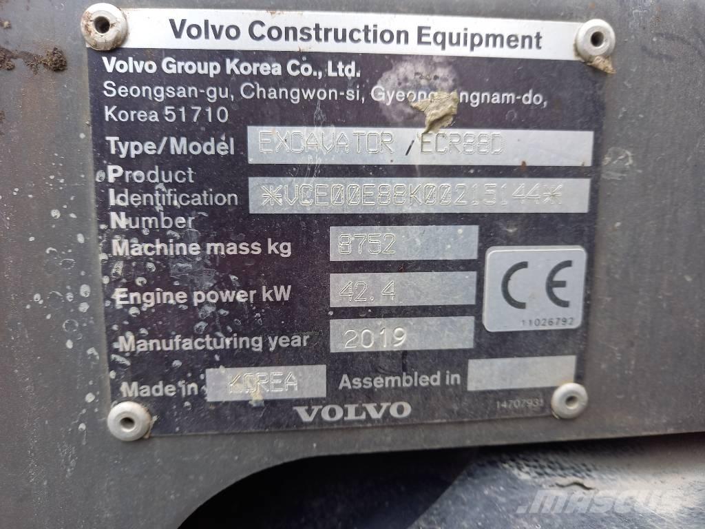 Volvo ECR 88 D 中型挖土機/掘鑿機/挖掘機 7t-12t