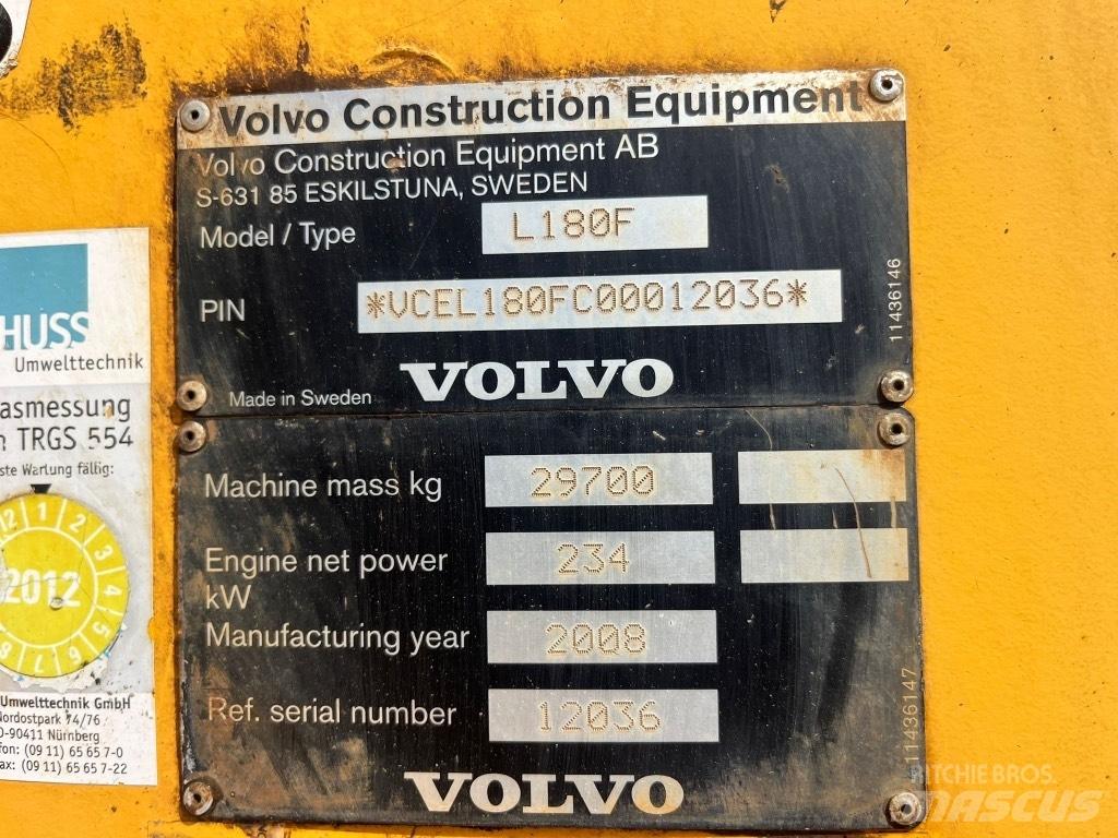 Volvo L 180 F 輪胎式裝載機