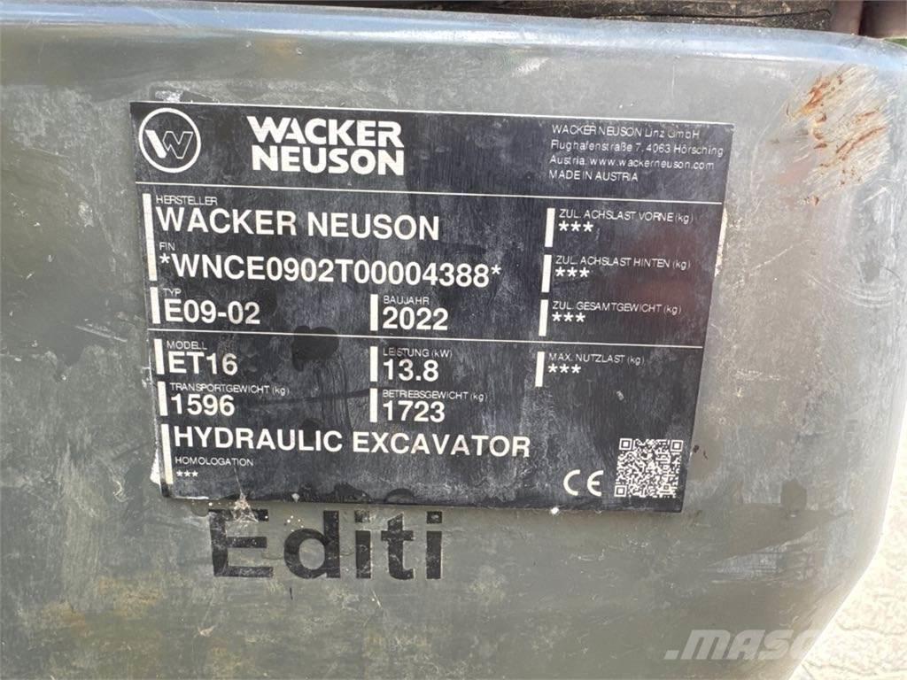 Wacker Neuson ET16 履帶式 挖土機/掘鑿機/挖掘機