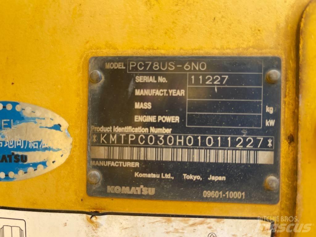 Komatsu PC78US-6N0 履帶式 挖土機/掘鑿機/挖掘機