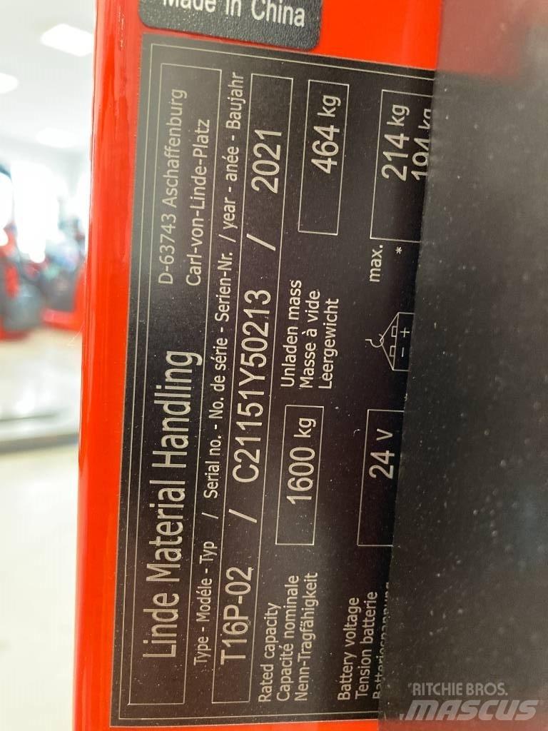 Linde T16P/1151-02 平台型低架升降機