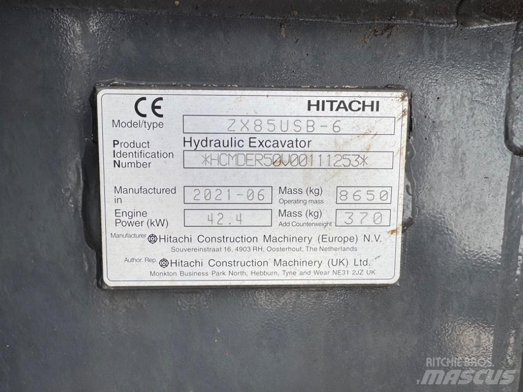 Hitachi ZX 85 US-6 中型挖土機/掘鑿機/挖掘機 7t-12t