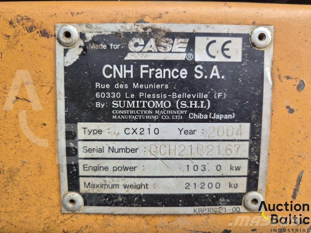 CASE CX 210 履帶式 挖土機/掘鑿機/挖掘機