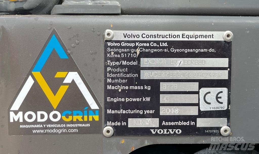 Volvo ECR 88 小型挖土機/掘鑿機<7t(小型挖掘機)