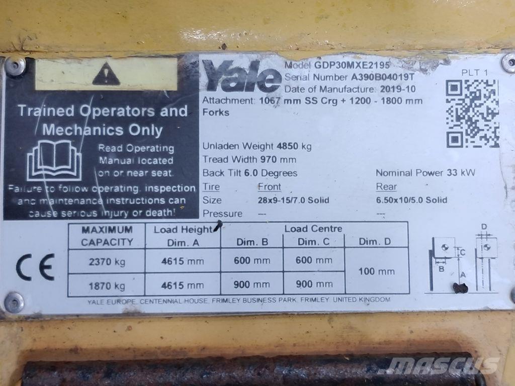 Yale GDP30MXE2195 柴油卡車