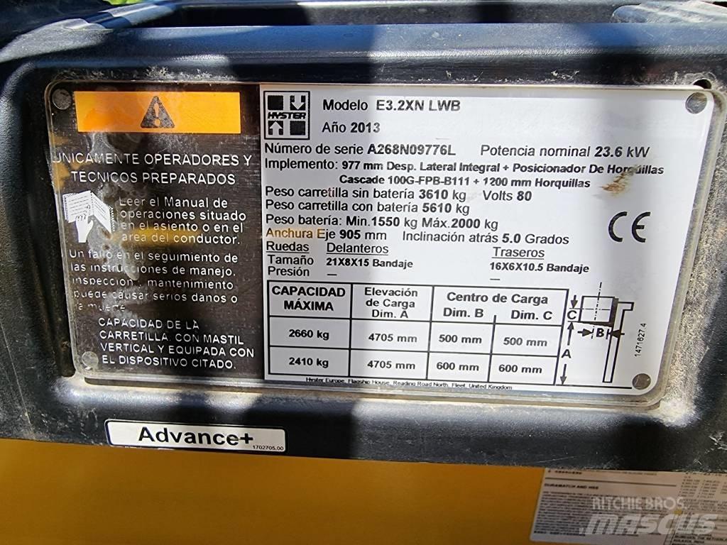 Hyster E 3.20 XN LWB 電動堆高機