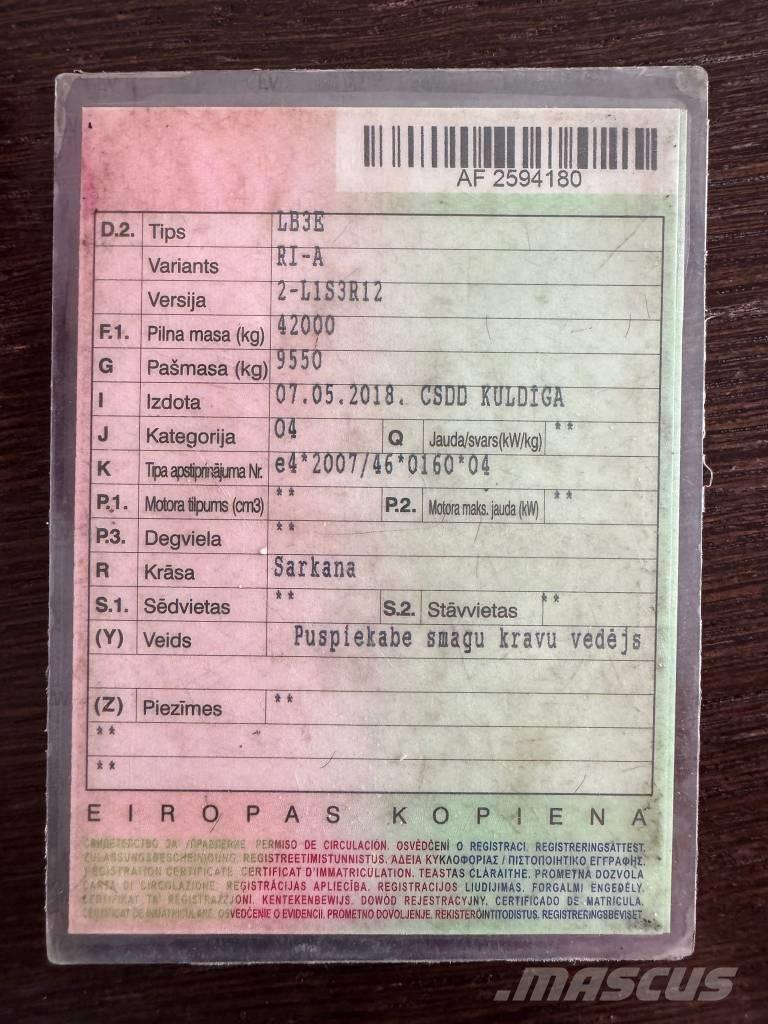 Kässbohrer Lowbed 手推車