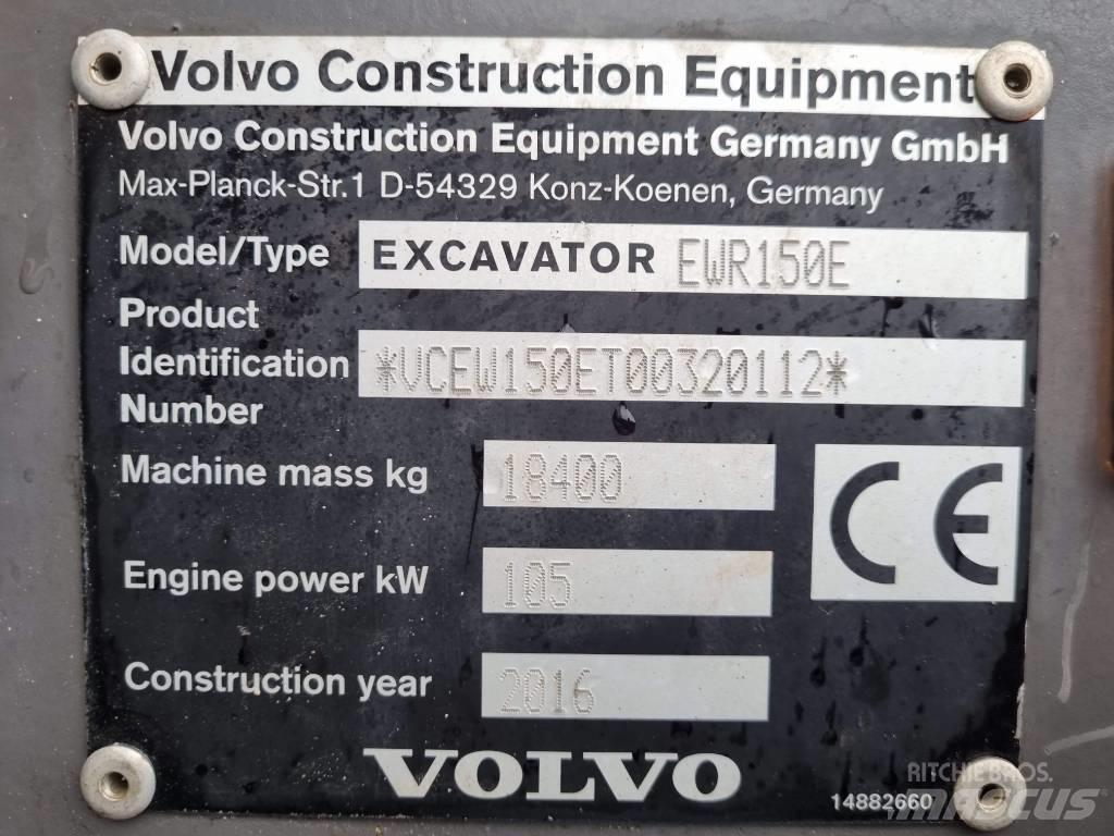 Volvo EWR 150 E 旋轉式挖土機/掘鑿機/挖掘機