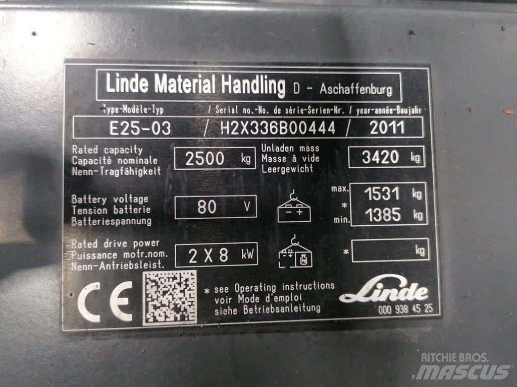 Linde E25-03 電動堆高機