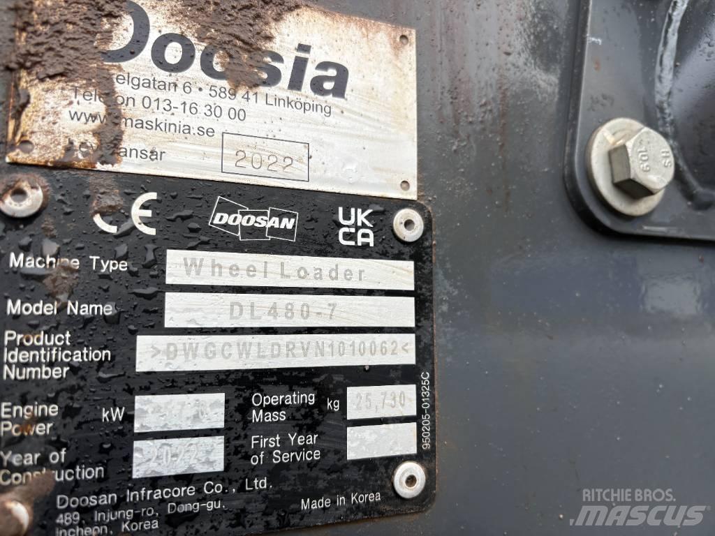 Develon DL480-7 輪胎式裝載機