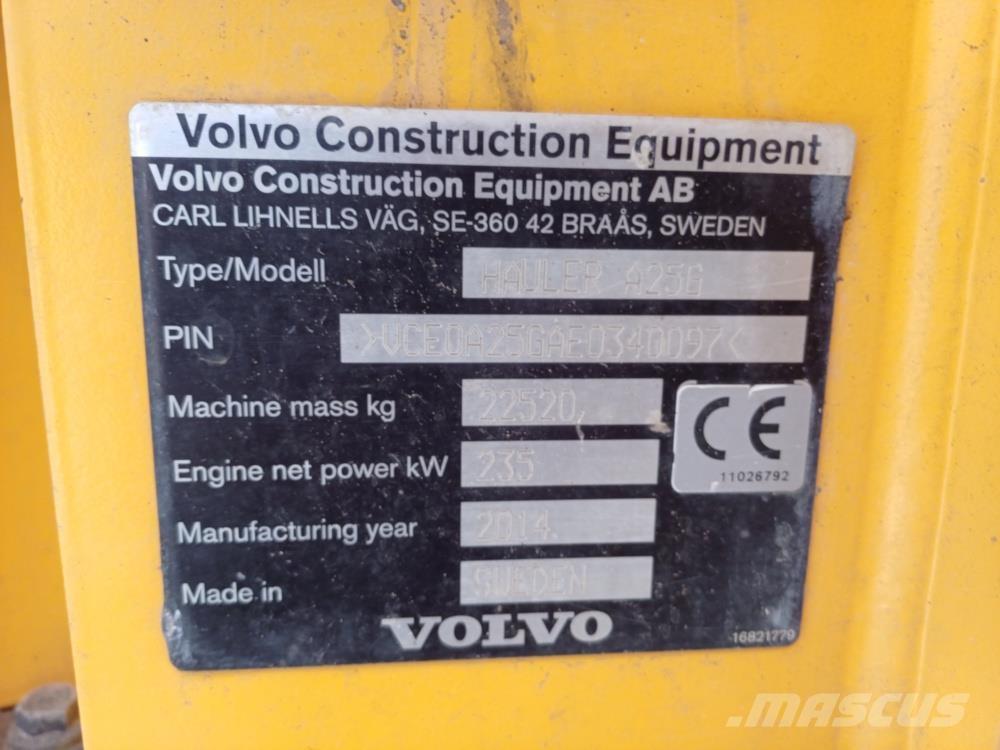 Volvo A25G 鉸接式起吊車