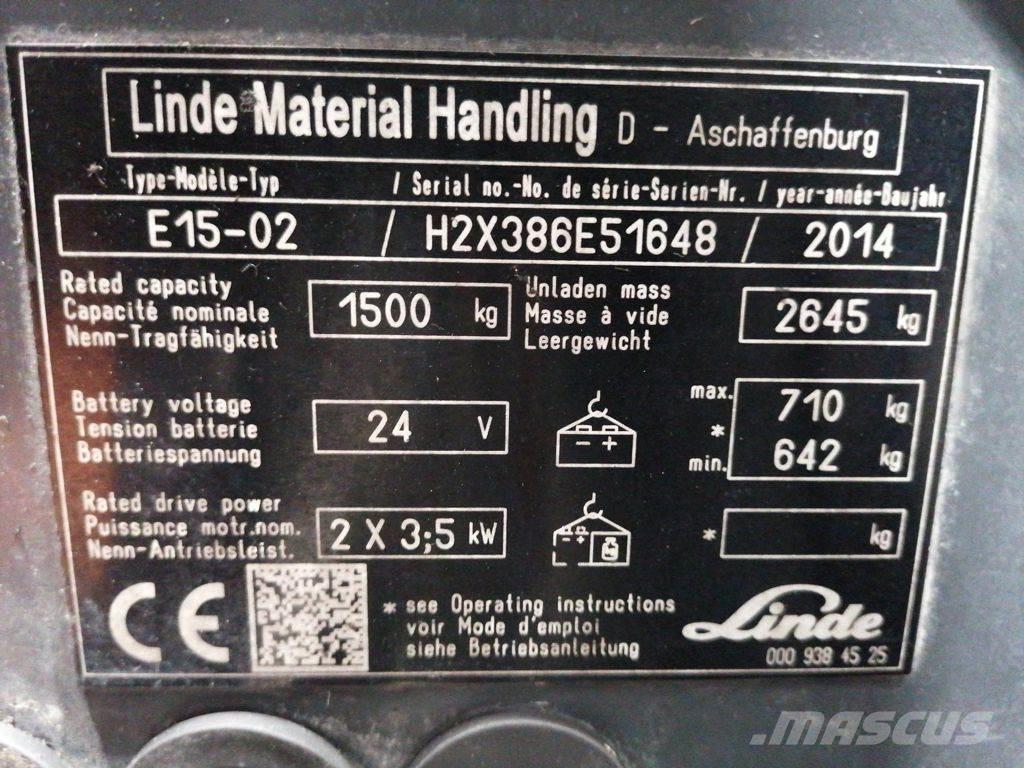 Linde E15-02 電動堆高機