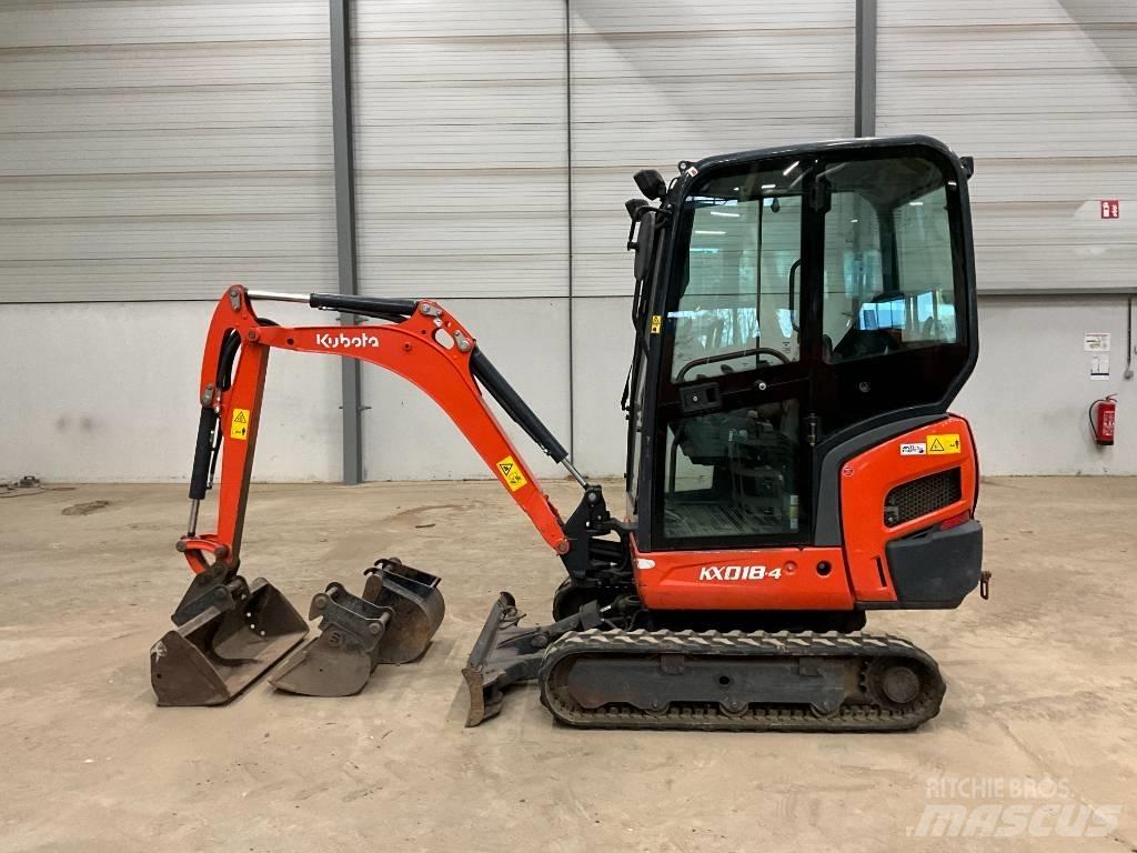 Kubota KX 018-4 小型挖土機/掘鑿機<7t(小型挖掘機)