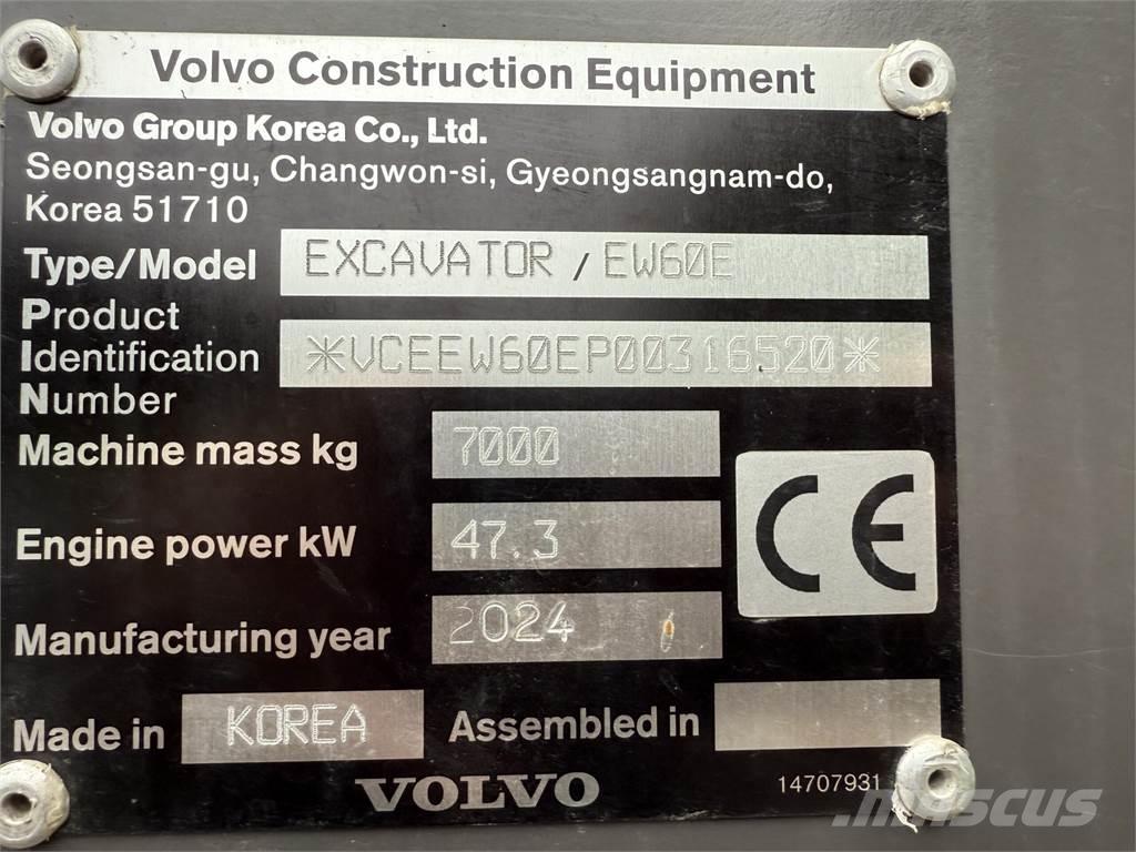 Volvo EW60 E 旋轉式挖土機/掘鑿機/挖掘機
