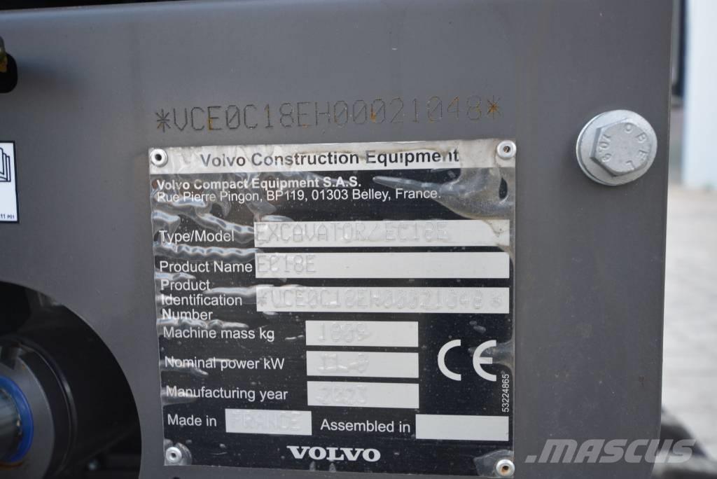 Volvo EC 18 E 小型挖土機/掘鑿機<7t(小型挖掘機)