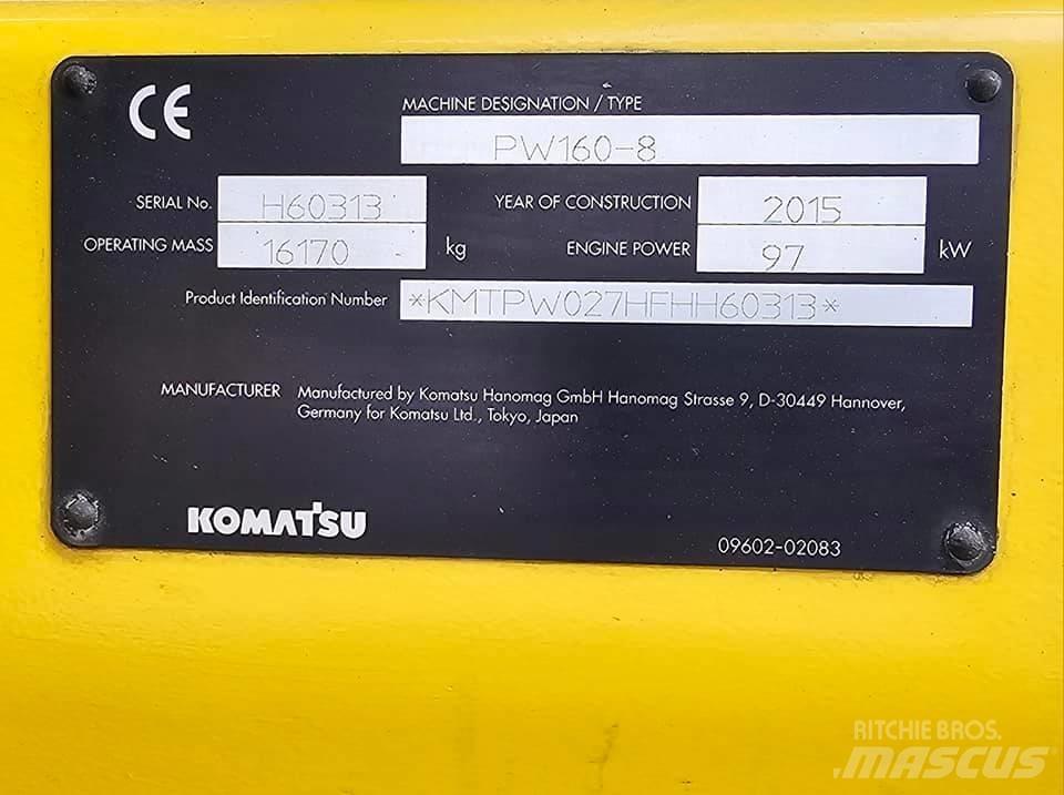 Komatsu pw 160 -8 旋轉式挖土機/掘鑿機/挖掘機