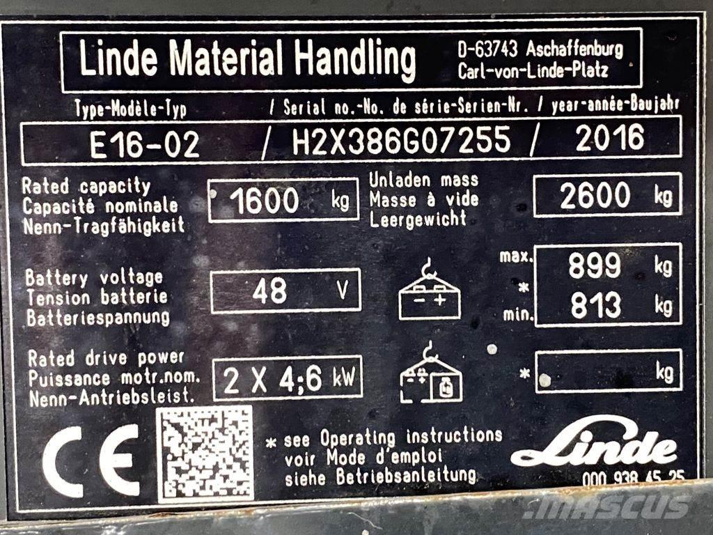 Linde E16-02 電動堆高機