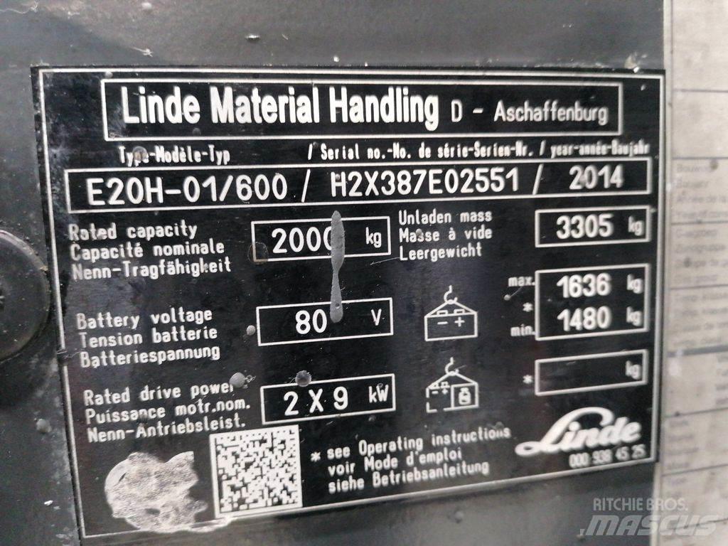 Linde E20H-01/600 電動堆高機