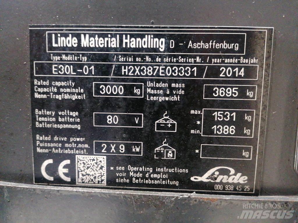Linde E30L-01 電動堆高機