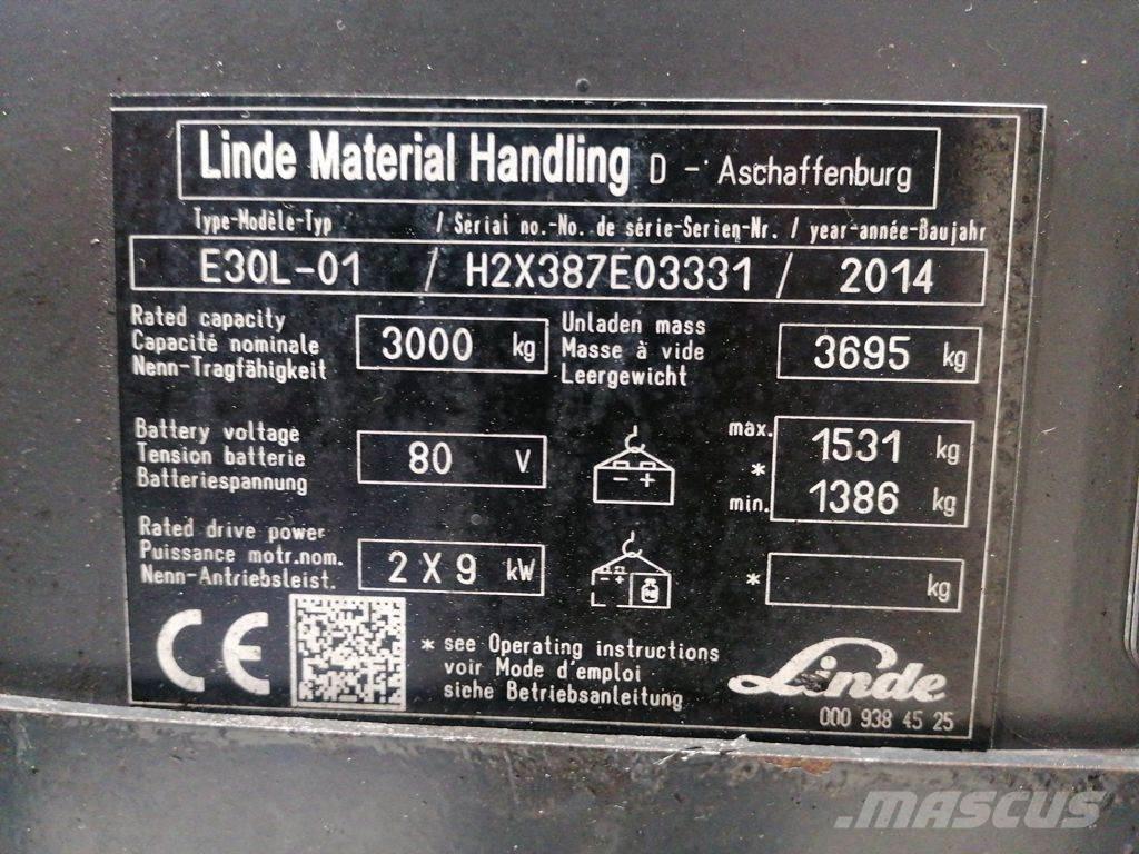Linde E30L-01 電動堆高機