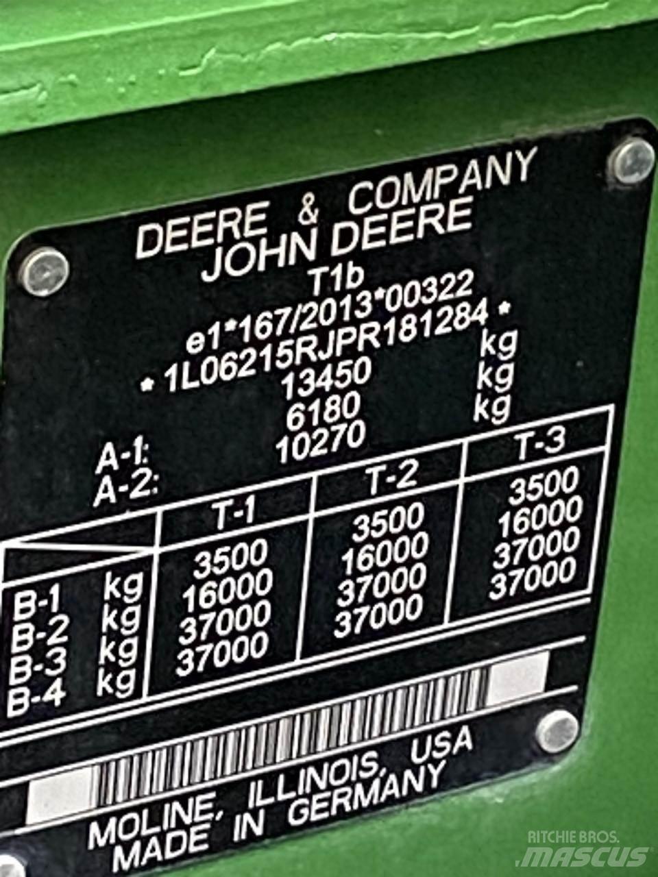 John Deere 6R 215 曳引機