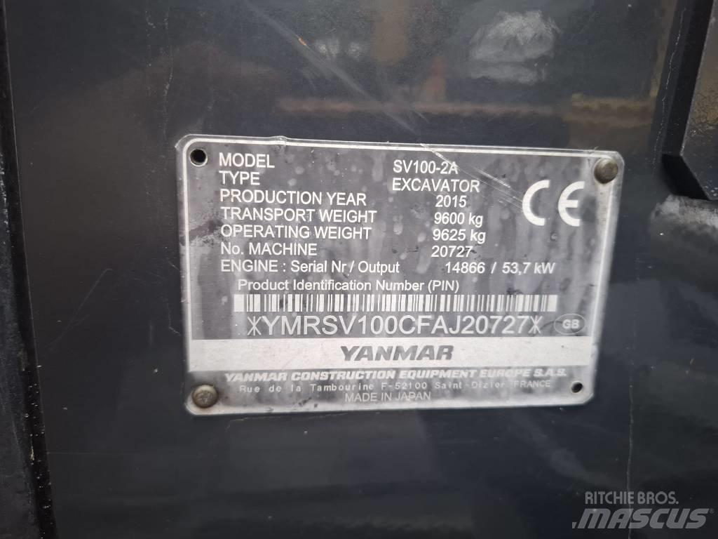 Yanmar SV 100-2A 中型挖土機/掘鑿機/挖掘機 7t-12t