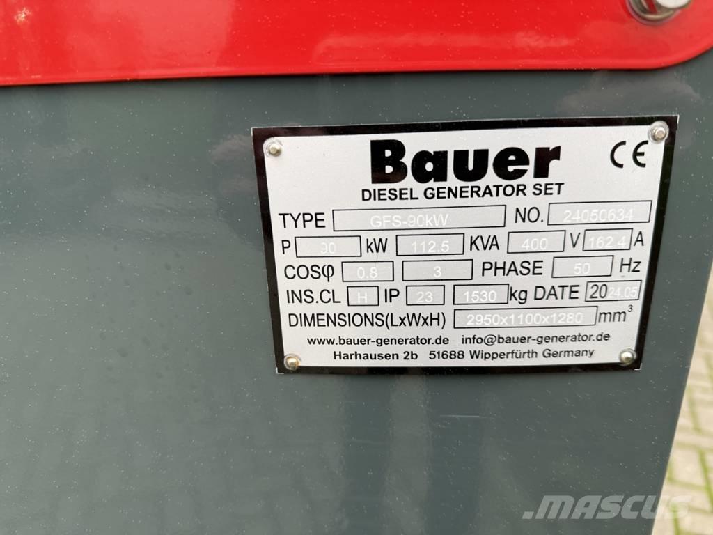 Bauer 124 KVA 柴油發電機
