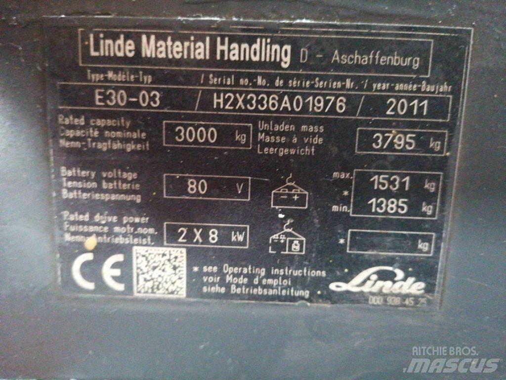Linde E30-03 電動堆高機