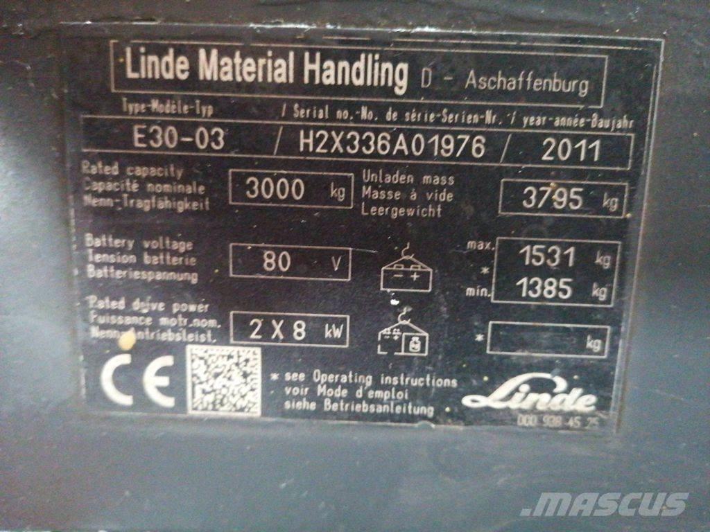 Linde E30-03 電動堆高機