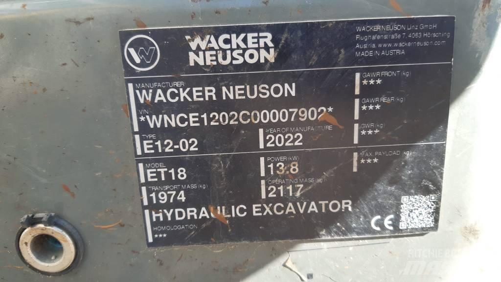 Wacker Neuson ET 18 履帶式 挖土機/掘鑿機/挖掘機