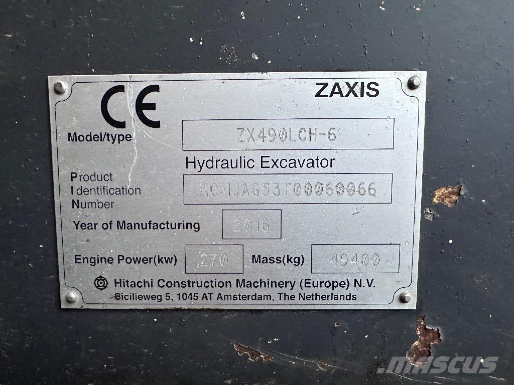 Hitachi ZX 490 LCH 履帶式 挖土機/掘鑿機/挖掘機