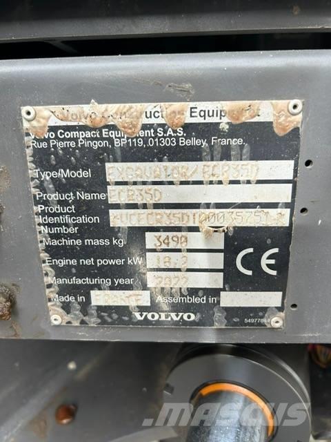 Volvo EC 35 C 小型挖土機/掘鑿機<7t(小型挖掘機)