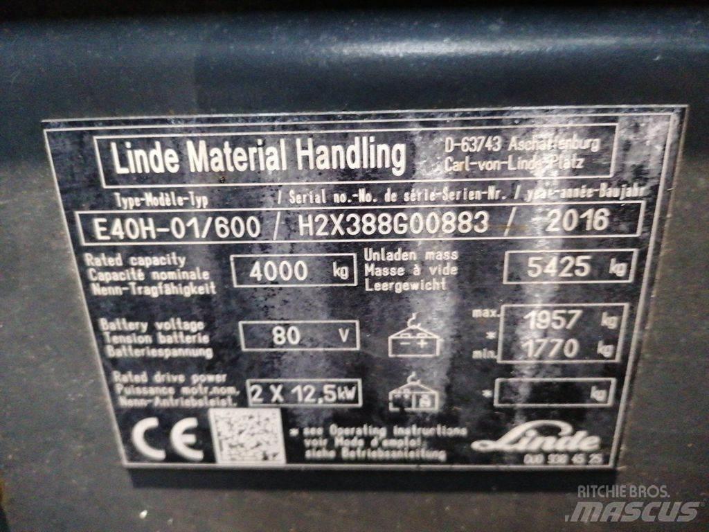 Linde E40H-01/600 電動堆高機