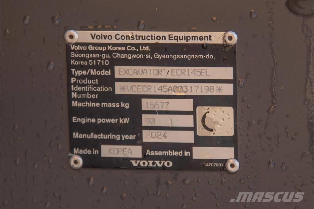 Volvo ECR 145 E 履帶式 挖土機/掘鑿機/挖掘機