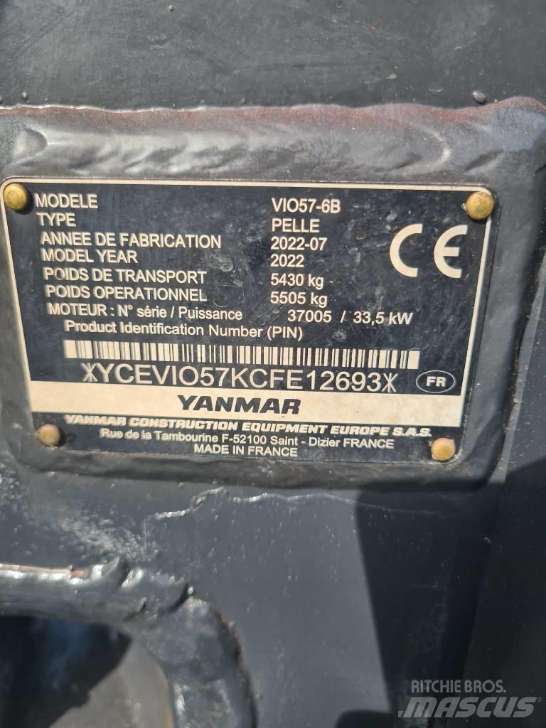 Yanmar Vio 57-6B 小型挖土機/掘鑿機<7t(小型挖掘機)