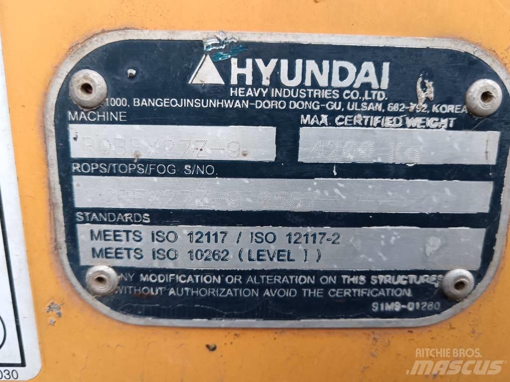 Hyundai Robex 27 Z-9 小型挖土機/掘鑿機<7t(小型挖掘機)