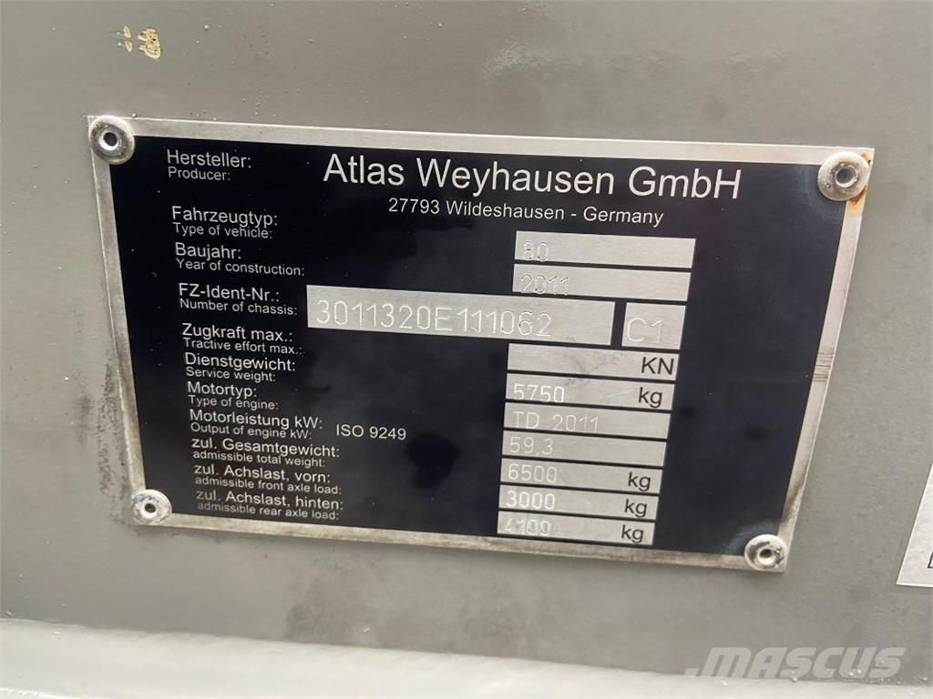 Atlas 80 輪胎式裝載機