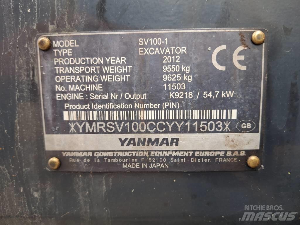 Yanmar SV 100-1 中型挖土機/掘鑿機/挖掘機 7t-12t