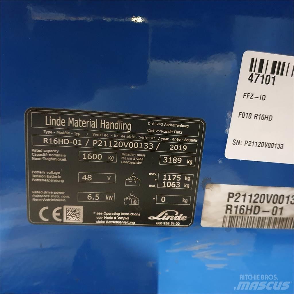 Linde R16HD 前伸式堆高機(叉車)