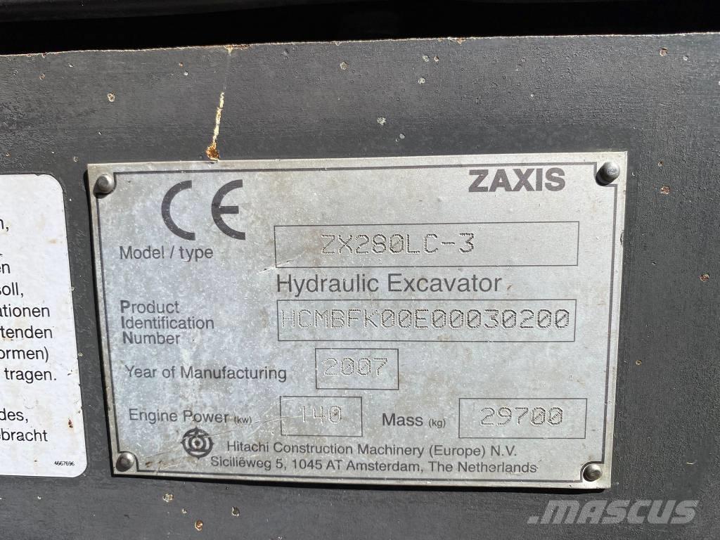 Hitachi ZX 280 LC-3 履帶式 挖土機/掘鑿機/挖掘機