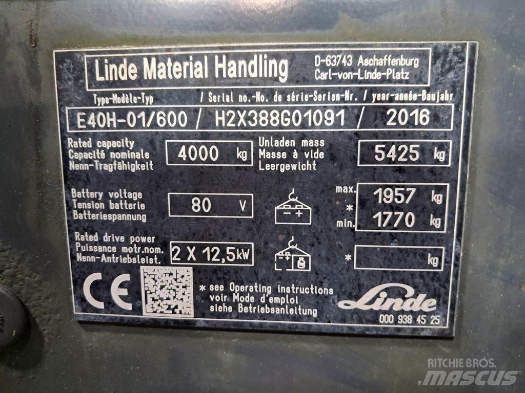 Linde E40H-01/600 電動堆高機