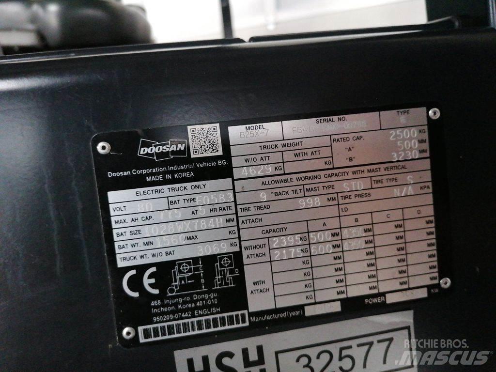 Doosan B25X-7 電動堆高機