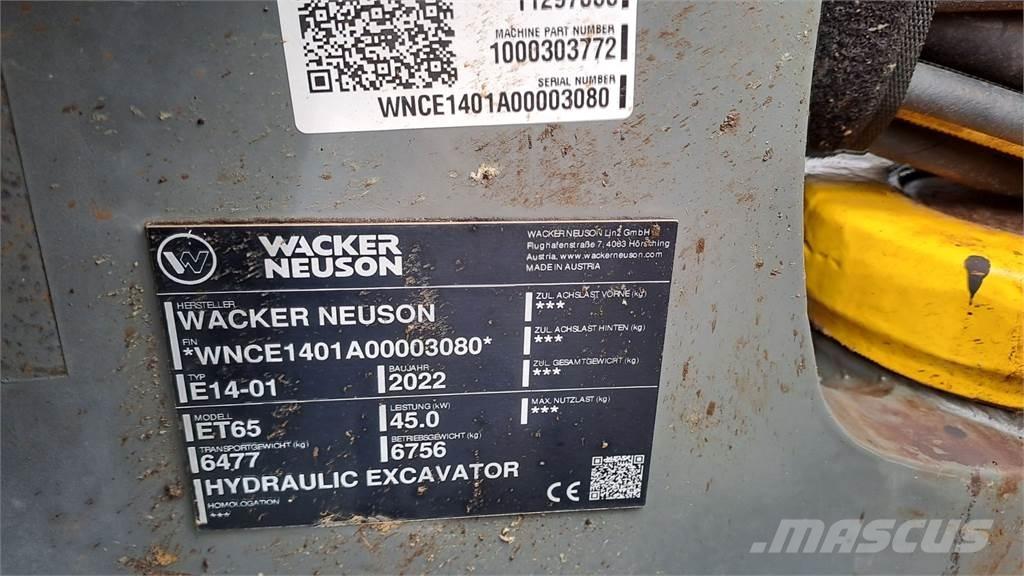 Wacker Neuson ET65 履帶式 挖土機/掘鑿機/挖掘機