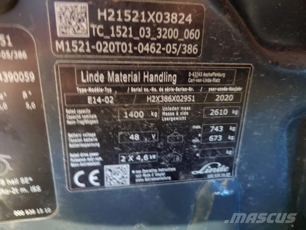 Linde E14/386 電動堆高機