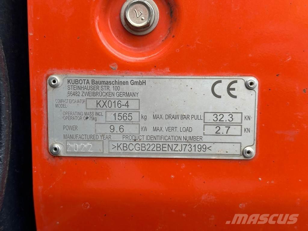 Kubota KX016-4 小型挖土機/掘鑿機<7t(小型挖掘機)